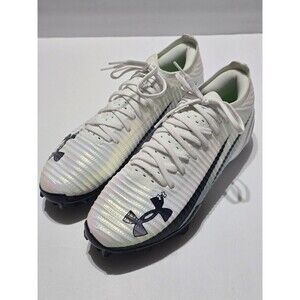 Under Armour Men's 11.5 Blur Pro Football Cleats UA White / Navy Blue Brand New